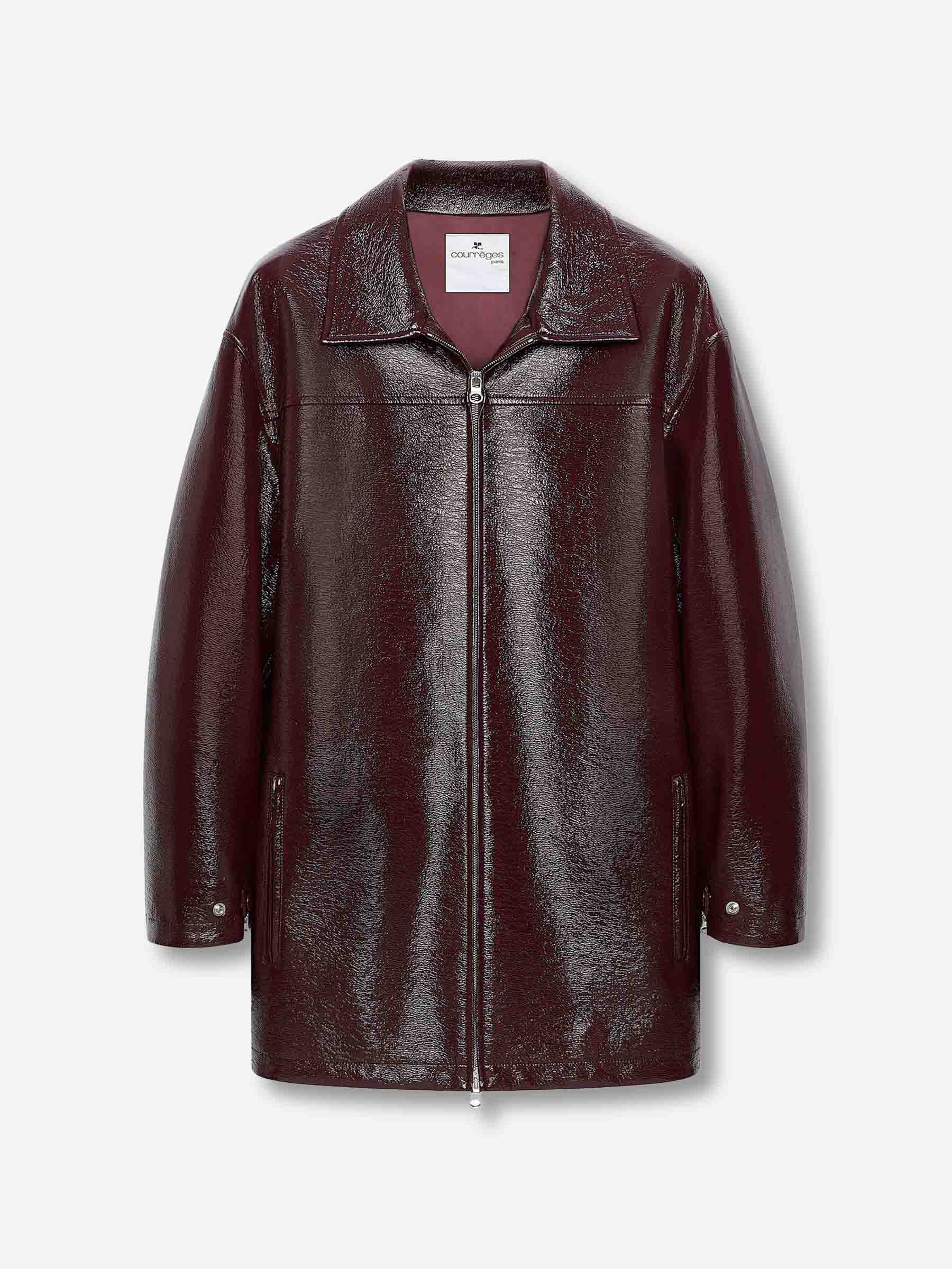 Courrèges Mujer Barcelona Chaqueta Lacada Cremallera color Burdeos sku 772-001528 01 - Foto 1