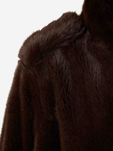 Darkpark Mujer Barcelona Abrigo Corto Pelo color Marrón Oscuro sku 772-001532 01 - Foto 4