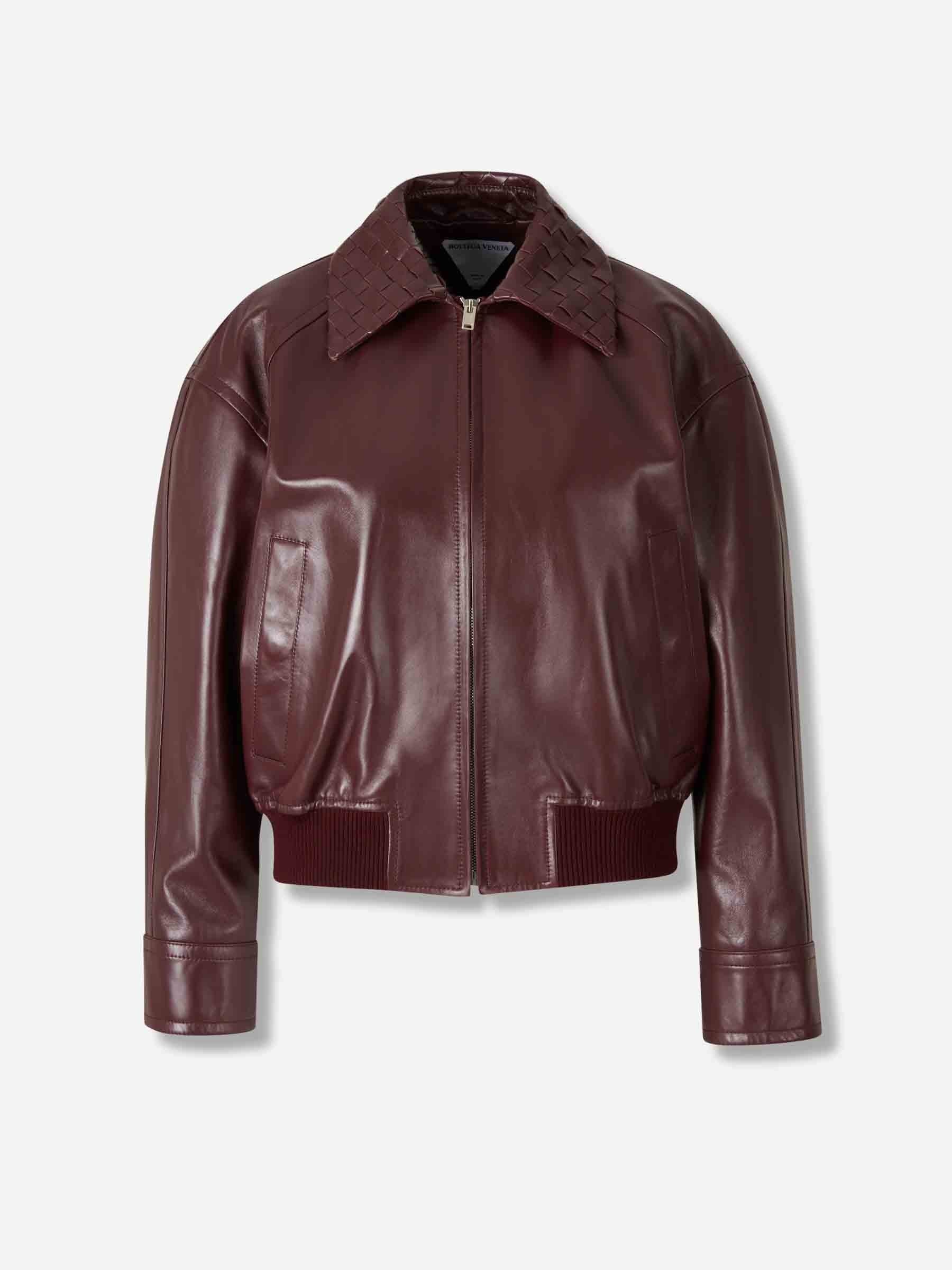 Bottega Veneta Mujer Barcelona Chaqueta Cazadora Piel color Burdeos sku 772-001536 01 - Foto 1