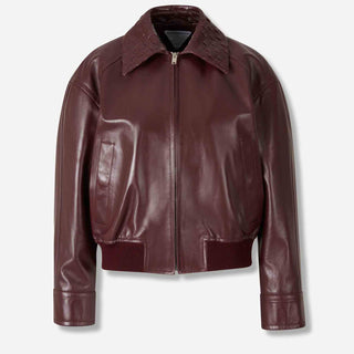 Bottega Veneta Mujer Barcelona Chaqueta Cazadora Piel color Burdeos sku 772-001536 01 - Foto 1