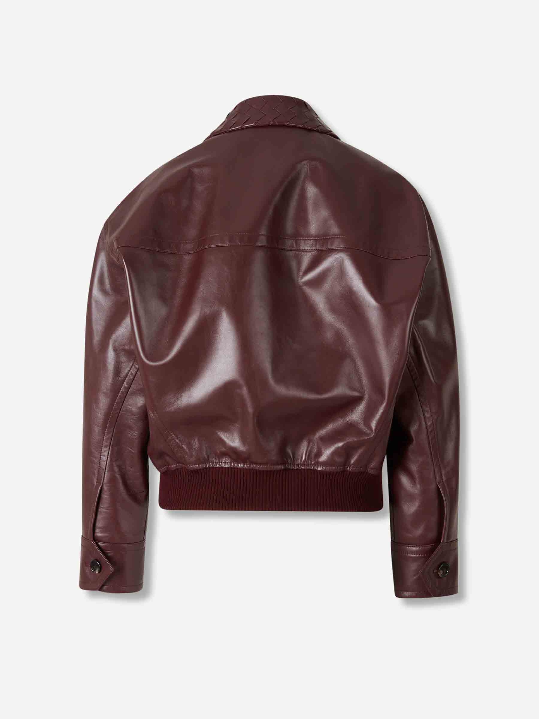 Bottega Veneta Mujer Barcelona Chaqueta Cazadora Piel color Burdeos sku 772-001536 01 - Foto 2
