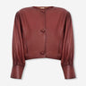 Chloé Mujer Barcelona Chaqueta Piel Cropped color Burdeos sku 772-001540 01 - Foto 1