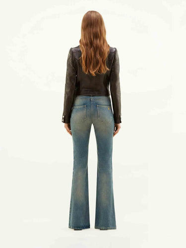 Courrèges Mujer Barcelona Chaqueta Biker Vinilo color Marrón Oscuro sku 772-001545 05 - Foto 3