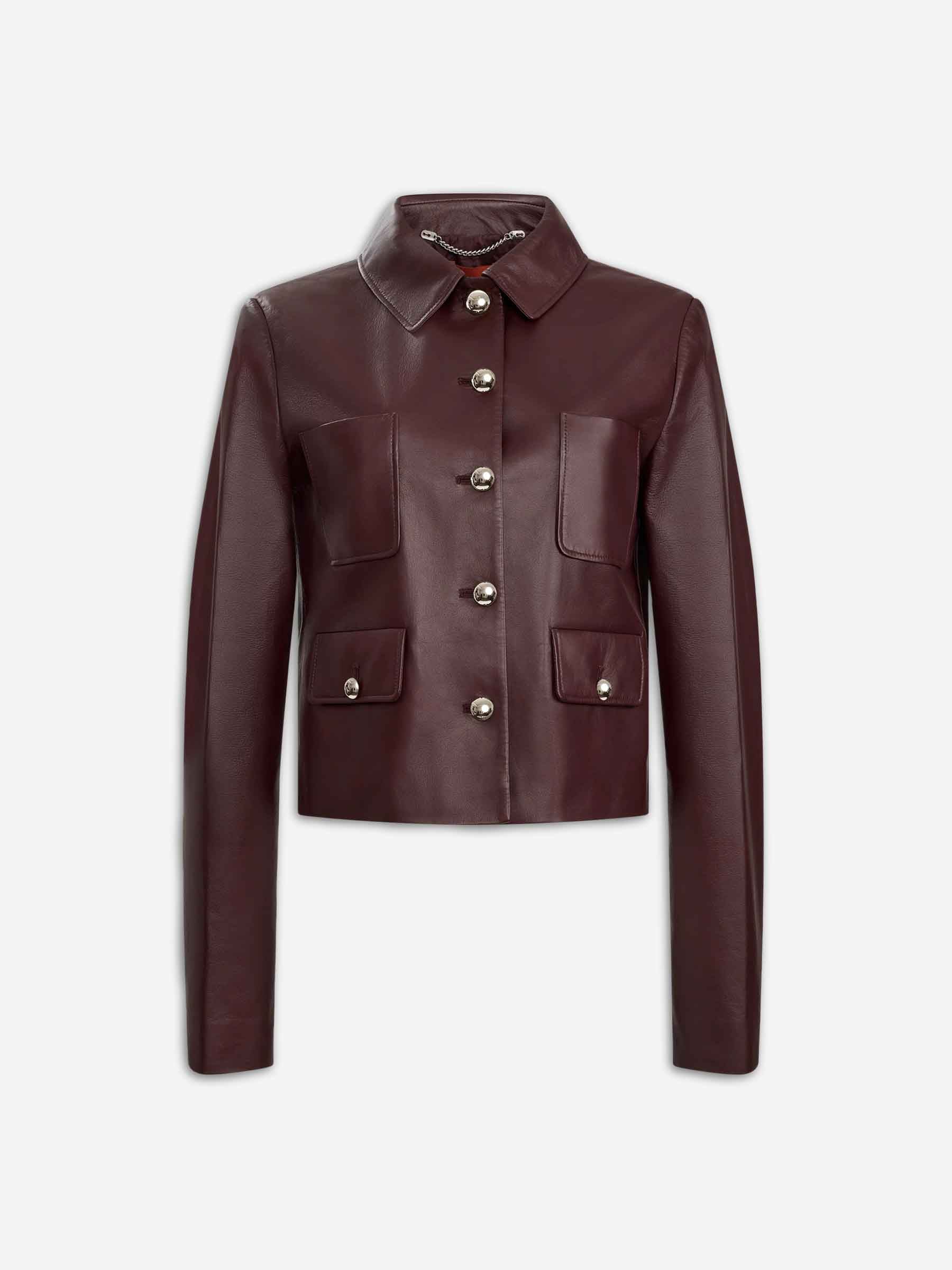 Altuzarra Mujer Barcelona Chaqueta Piel color Burdeos sku 772-001548 01 - Foto 1