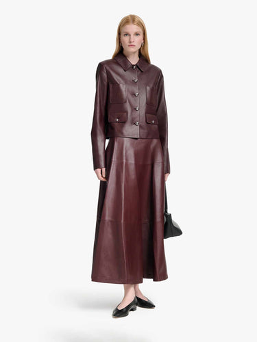 Altuzarra Mujer Barcelona Chaqueta Piel color Burdeos sku 772-001548 01 - Foto 2