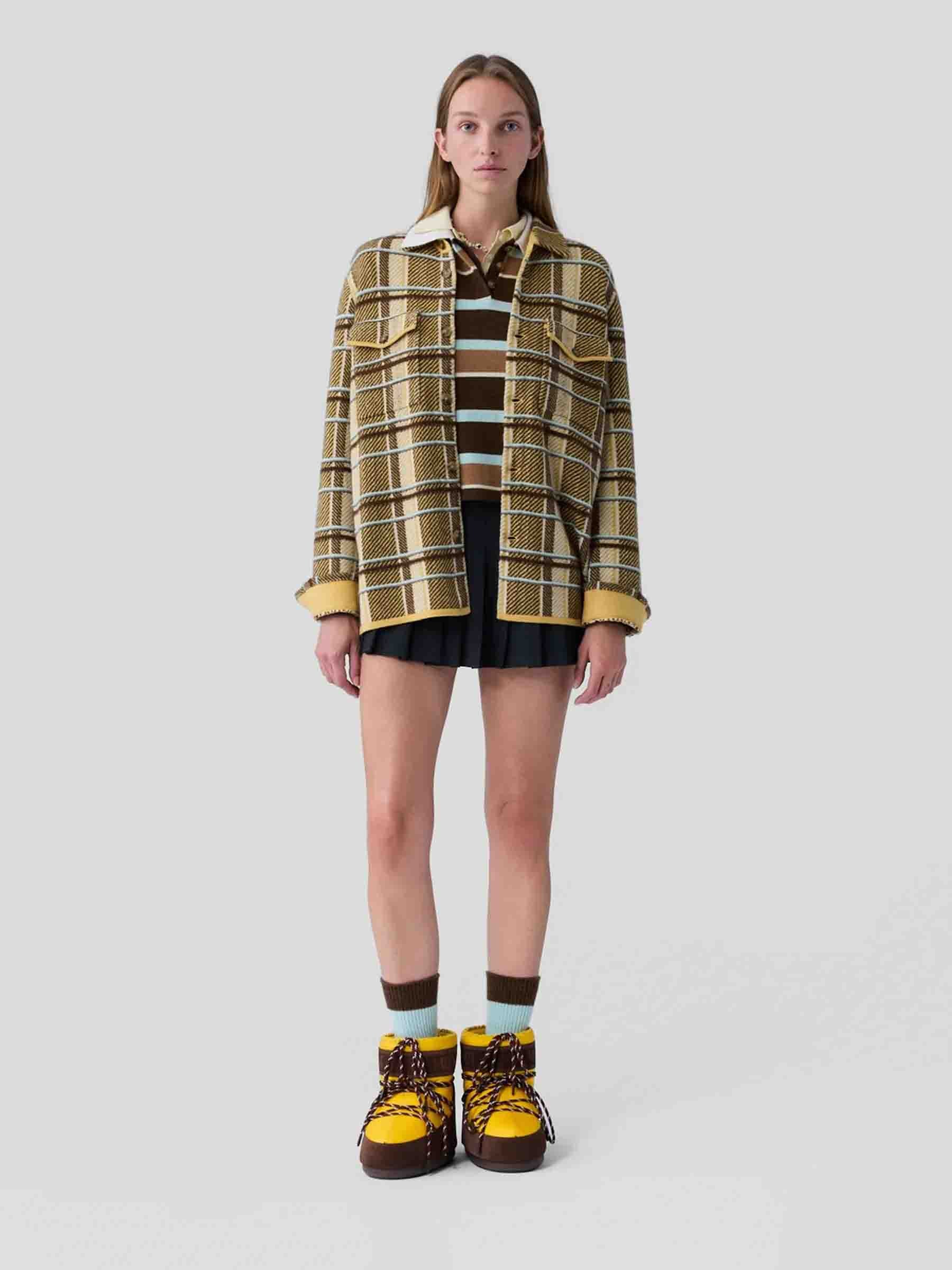 Guest in Residence Mujer Barcelona Sobrecamisa Punto Cuadros color Amarillo sku 772-001563 01 - Foto 2