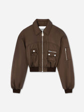 Ganni Mujer Barcelona Chaqueta Bomber Duchesse color Marrón Oscuro sku 772-001565 01 - Foto 1