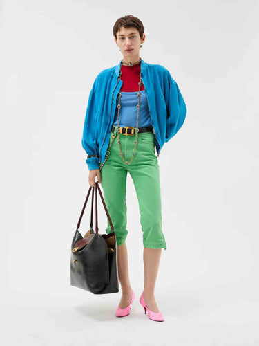 Versace Mujer Barcelona Chaqueta Bomber Popelín color Azul sku 772-001570 01 - Foto 2