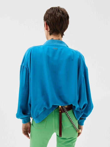 Versace Mujer Barcelona Chaqueta Bomber Popelín color Azul sku 772-001570 01 - Foto 4