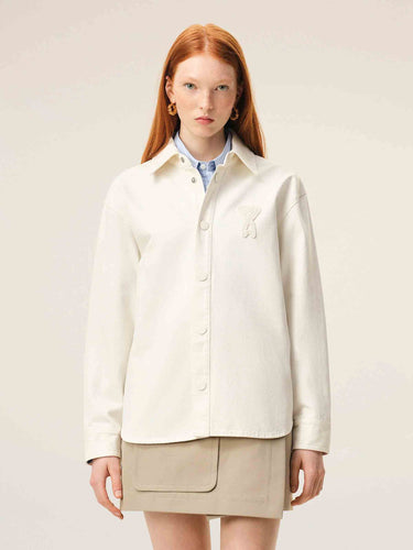 Ami Paris Mujer Barcelona Sobrecamisa color Marfil sku 772-001574 01 - Foto 2