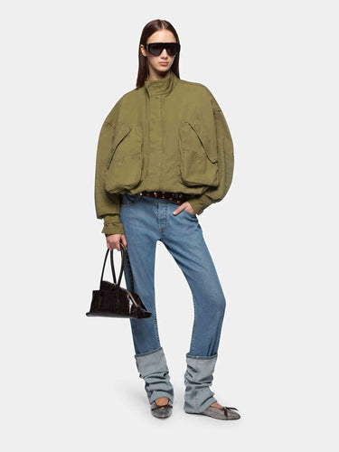 The Attico  Barcelona Chaqueta Bomber Militar color Verde Militar sku 772-001590 01 - Foto 2
