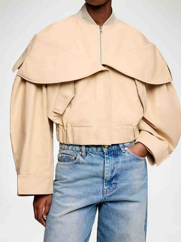 Ganni Mujer Barcelona Bomber Algodón color Camel sku 772-001593 01 - Foto 3
