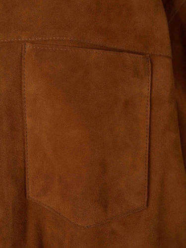 Ami Paris Mujer Barcelona Chaquetas Piel Ante color Caramelo sku 772-001601 01 - Foto 4