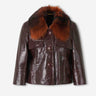 Chloé Mujer Barcelona Chaqueta Piel Cuello Pelo color Burdeos sku 772-001604 01 - Foto 1