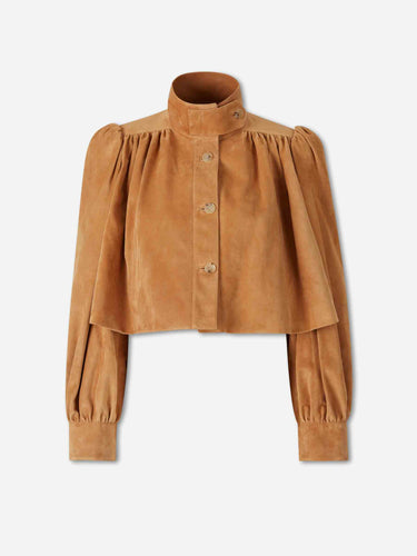 Chloé Mujer Barcelona Chaqueta Fruncida Ante color Caramelo sku 772-001605 01 - Foto 1
