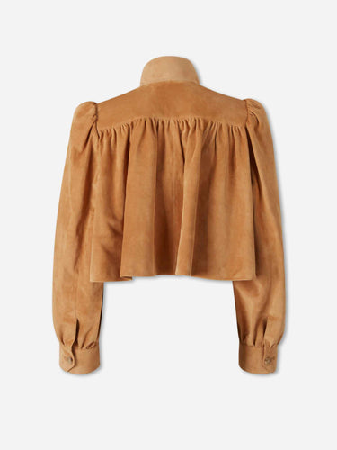 Chloé Mujer Barcelona Chaqueta Fruncida Ante color Caramelo sku 772-001605 01 - Foto 2