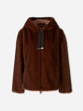 Herno Mujer Barcelona Chaqueta Capucha Pelo color Marrón Oscuro sku 772-001615 01 - Foto 1