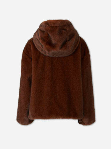 Herno Mujer Barcelona Chaqueta Capucha Pelo color Marrón Oscuro sku 772-001615 01 - Foto 2