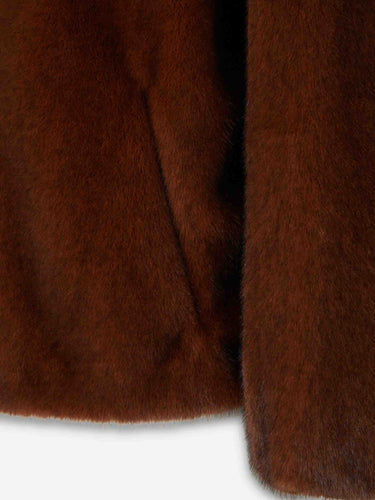 Herno Mujer Barcelona Chaqueta Capucha Pelo color Marrón Oscuro sku 772-001615 01 - Foto 4