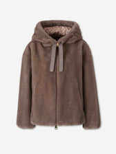 Herno Mujer Barcelona Chaqueta Capucha Pelo color Taupe sku 772-001615 03 - Foto 1