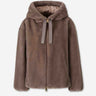 Herno Mujer Barcelona Chaqueta Capucha Pelo color Taupe sku 772-001615 03 - Foto 1