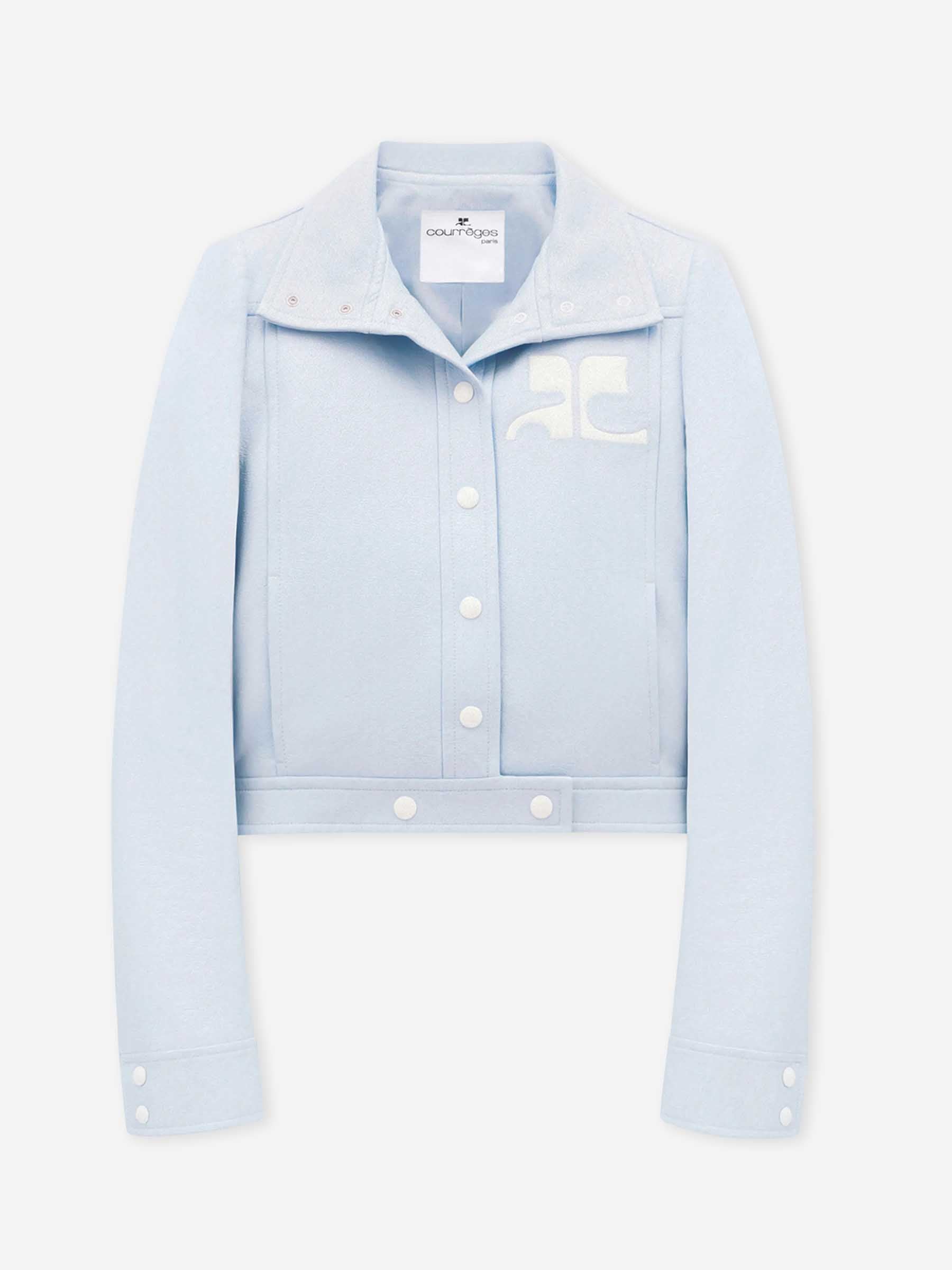 Courrèges Reedition Mujer Barcelona Chaqueta Biker Vinilo color Azul Celeste sku 772-001623 03 - Foto 1