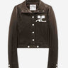 Courrèges Reedition Mujer Barcelona Chaqueta Biker Vinilo color Marrón Oscuro sku 772-001623 04 - Foto 1