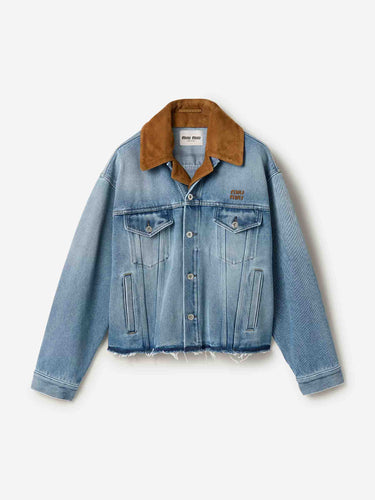 Miu Miu Mujer Barcelona Sobrecamisa Denim Ante color Azul Denim sku 772-001627 01 - Foto 1