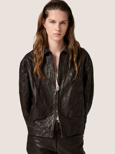 Miu Miu Mujer Barcelona Chaqueta Piel color Marrón sku 772-001633 01 - Foto 4