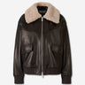 Peserico Mujer Barcelona Chaqueta Piel Aviador color Marrón Oscuro sku 772-001642 01 - Foto 1