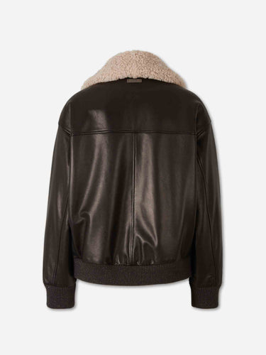 Peserico Mujer Barcelona Chaqueta Piel Aviador color Marrón Oscuro sku 772-001642 01 - Foto 2