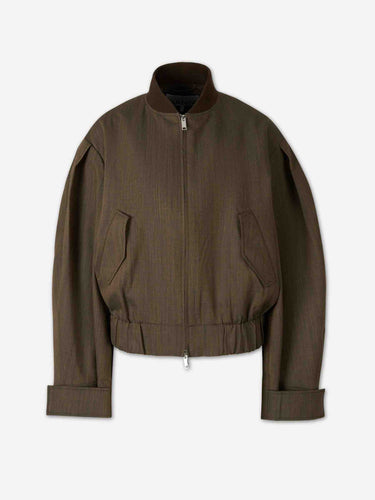 Ganni Mujer Barcelona Chaqueta Bomber Lana color Verde Militar sku 772-001644 01 - Foto 1