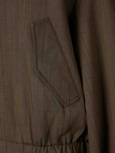 Ganni Mujer Barcelona Chaqueta Bomber Lana color Verde Militar sku 772-001644 01 - Foto 4