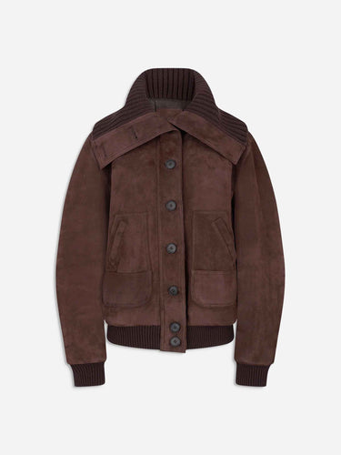 The Attico Mujer Barcelona Chaqueta Bomber Piel color Marrón Oscuro sku 772-001652 01 - Foto 1
