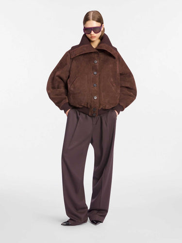 The Attico Mujer Barcelona Chaqueta Bomber Piel color Marrón Oscuro sku 772-001652 01 - Foto 2
