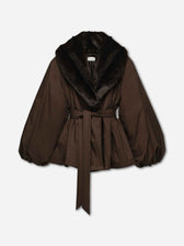 Magda Butrym Mujer Barcelona Abrigo Corto Abullonado color Marrón Oscuro sku 772-001656 01 - Foto 1