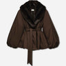 Magda Butrym Mujer Barcelona Abrigo Corto Abullonado color Marrón Oscuro sku 772-001656 01 - Foto 1