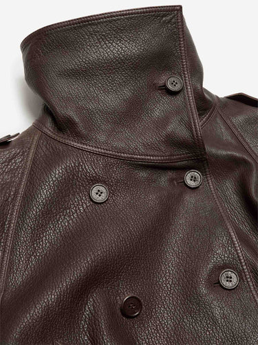 Acne Studios Mujer Barcelona Chaqueta Cropped Piel color Marrón Oscuro sku 772-001658 01 - Foto 5
