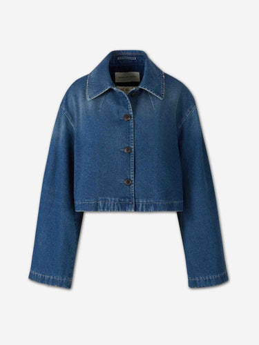 Dries Van Noten Mujer Barcelona Chaqueta Denim Algodón color Azul Denim sku 772-001675 01 - Foto 1