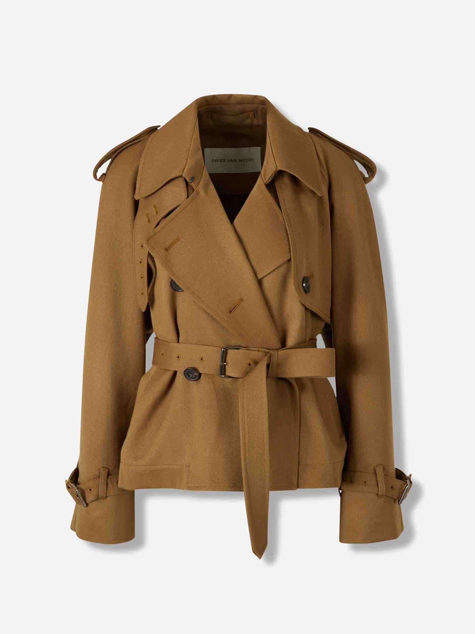 Dries Van Noten Mujer Barcelona Gabardina Corta Ristos color Verde Militar sku 773-000266 01 - Foto 1