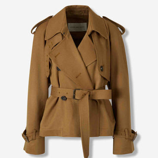 Dries Van Noten Mujer Barcelona Gabardina Corta Ristos color Verde Militar sku 773-000266 01 - Foto 1