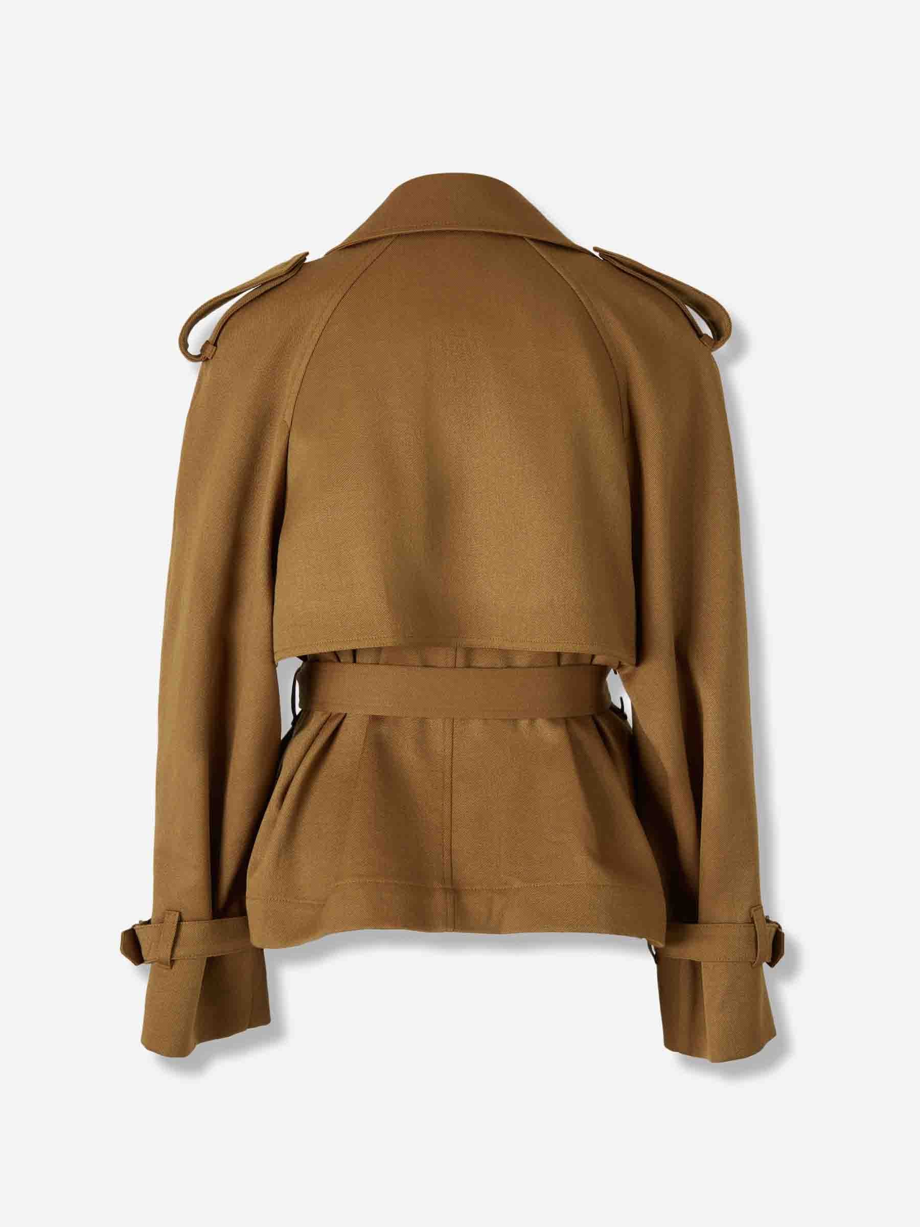 Dries Van Noten Mujer Barcelona Gabardina Corta Ristos color Verde Militar sku 773-000266 01 - Foto 2