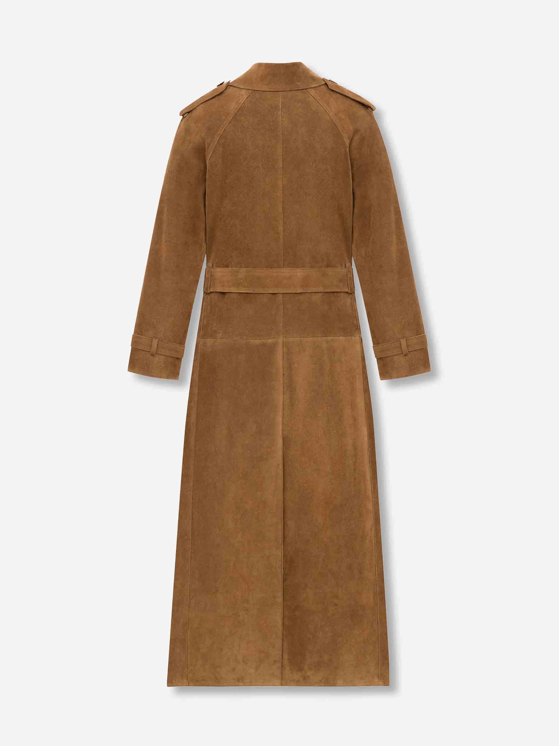 Saint Laurent Mujer Barcelona Gabardina Ante Cinturón color Marrón sku 773-000268 01 - Foto 2