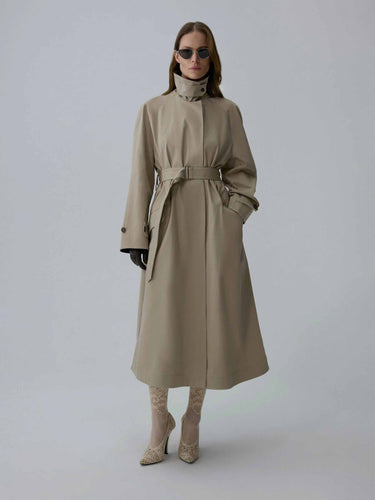 Magda Butrym Mujer Barcelona Gabardina Larga color Beige sku 773-000271 01 - Foto 2