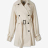 TOTEME Mujer Barcelona Gabardina Cruzada Algodón color Crema sku 773-000279 01 - Foto 1