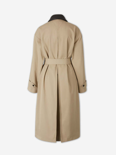 Bottega Veneta Mujer Barcelona Gabardina Larga Algodón color Camel sku 773-000283 01 - Foto 3