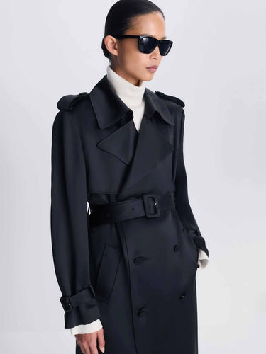 Simkhai Mujer Barcelona Gabardina Larga color Negro sku 773-000286 01 - Foto 4