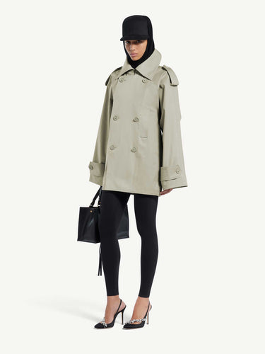Balenciaga Mujer Barcelona Gabardina Cruzada Algodón color Camel sku 773-000287 01 - Foto 2