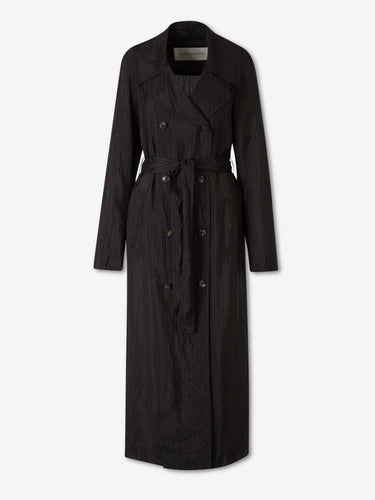Dries Van Noten Mujer Barcelona Gabardina Fina Cupro color Marrón Oscuro sku 773-000294 01 - Foto 1