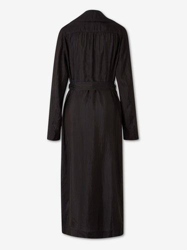 Dries Van Noten Mujer Barcelona Gabardina Fina Cupro color Marrón Oscuro sku 773-000294 01 - Foto 2